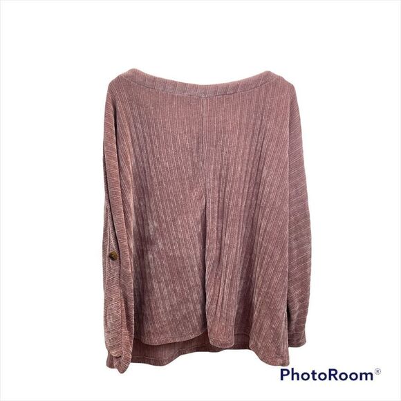 BY Design Dusty Rose Sweater with Buttons Down Sleeves Size 2X - Picture 4 of 12
